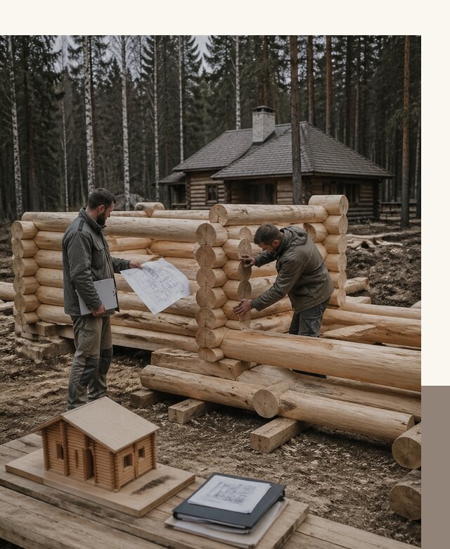 Проектирование и строительство домов из бревна в Киржаче